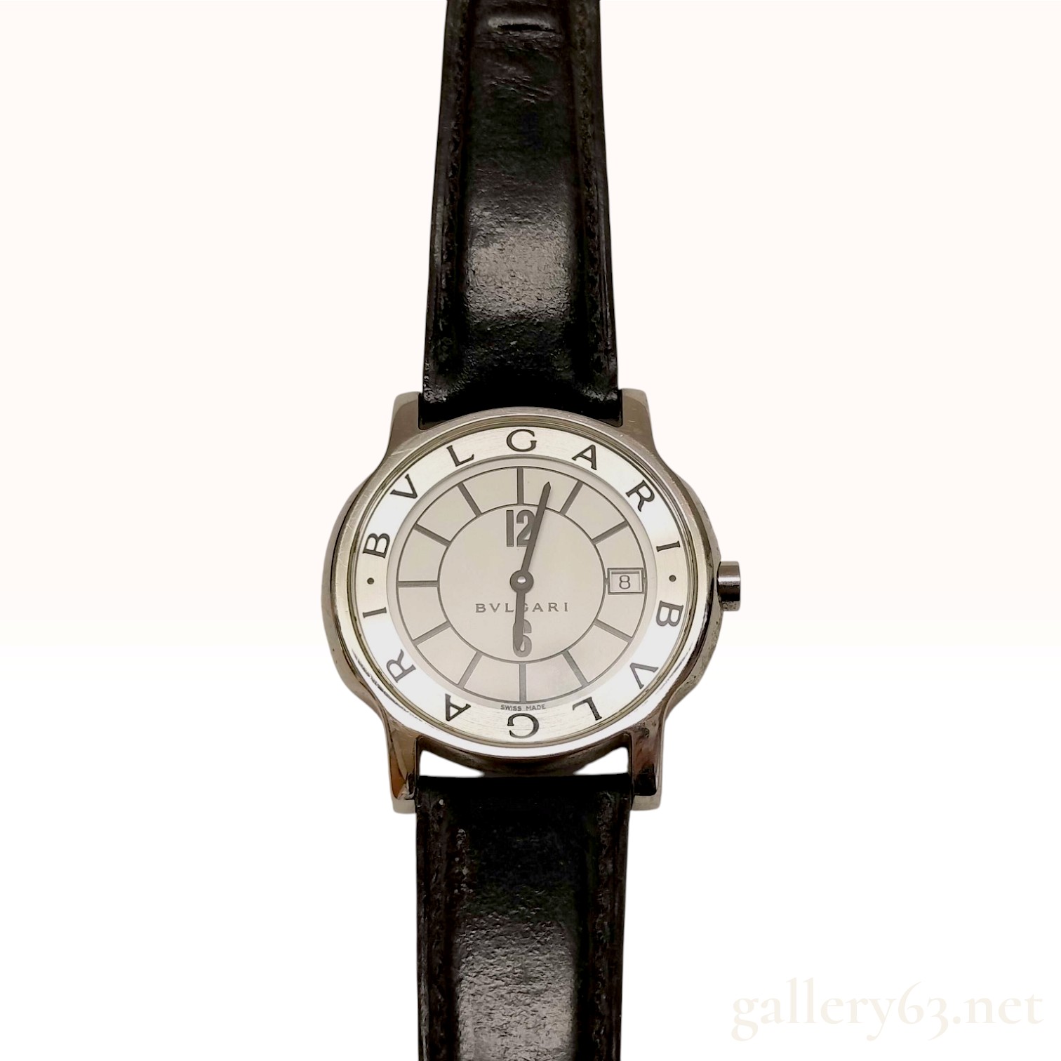 Bvlgari Solotempo ST 35 S Silver Dial Stainless Steel Wristwatch with Box