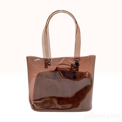 Etro Paisley Jacquard and Amber PVC Tote with Removable Insert. Etro tote bag set featuring a 