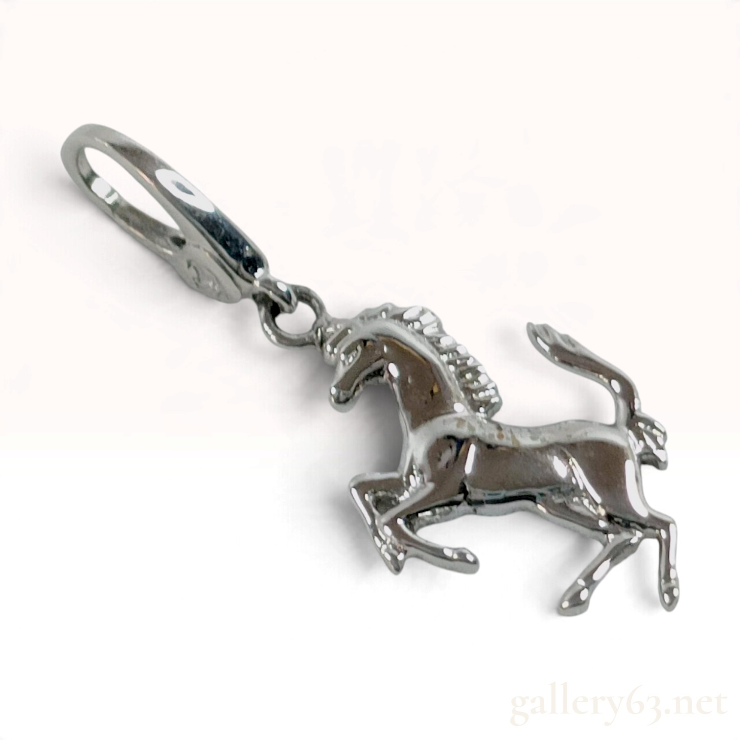 Ferrari Prancing Horse Sterling Silver Charm with Box