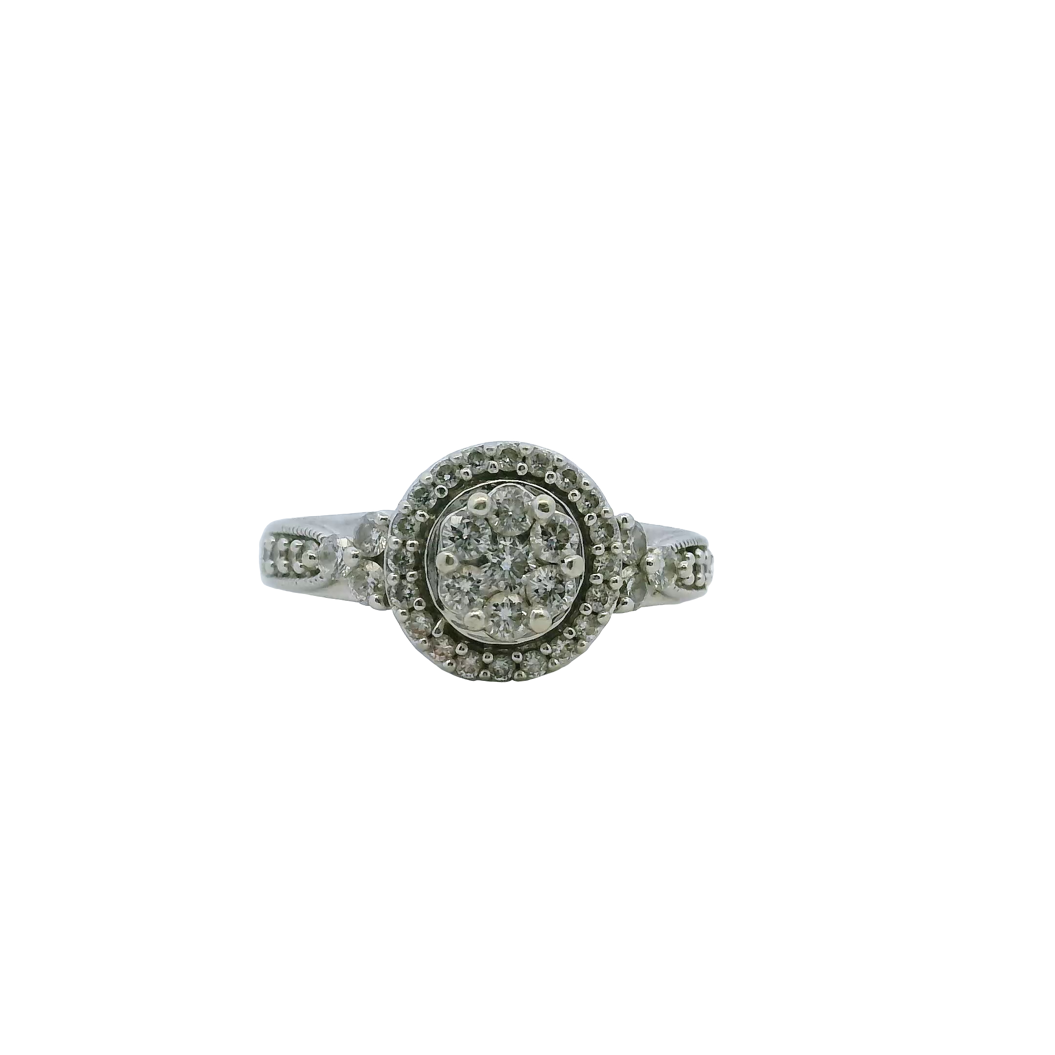 10K White Gold Diamond Ring