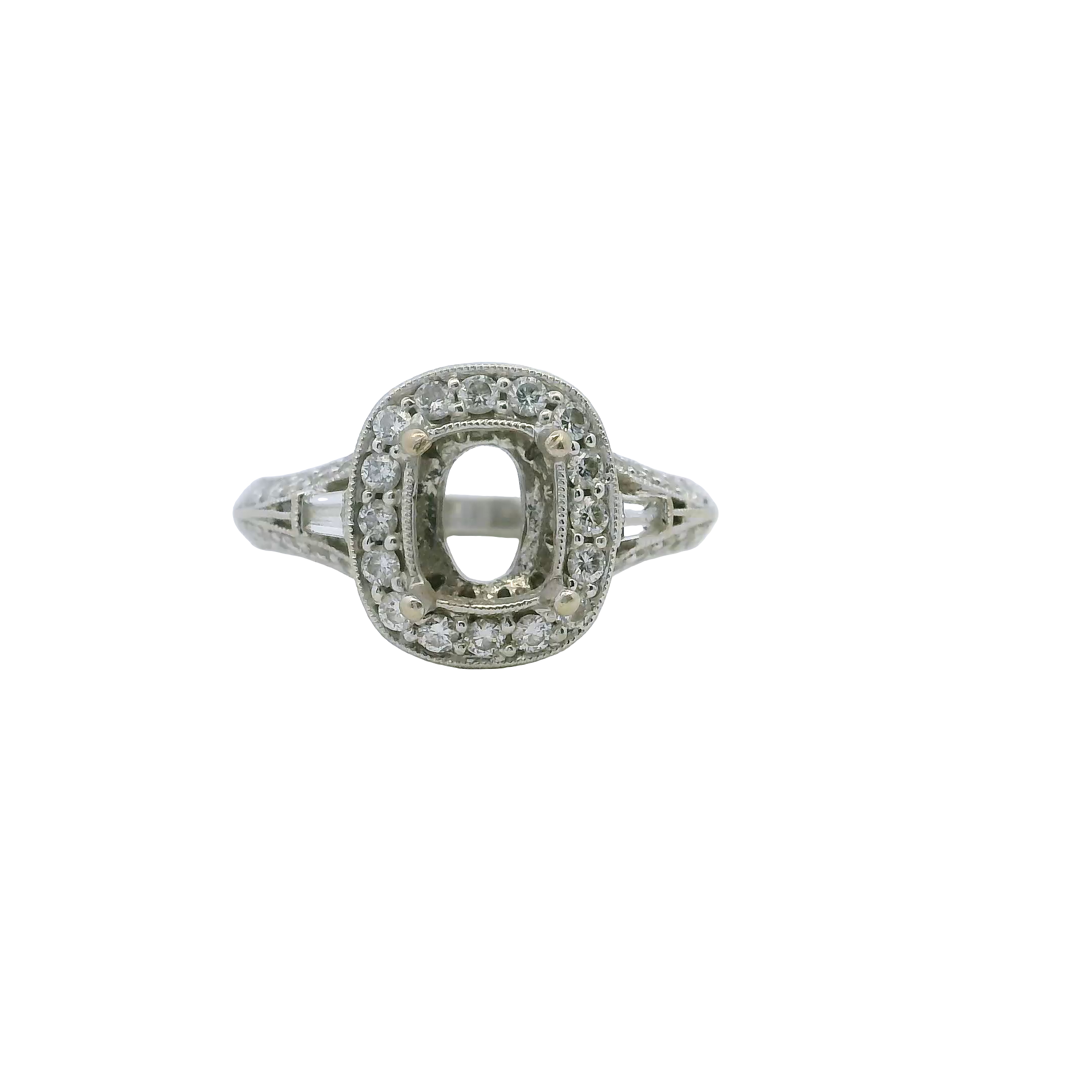 18K Gold Diamond Semi-Mount