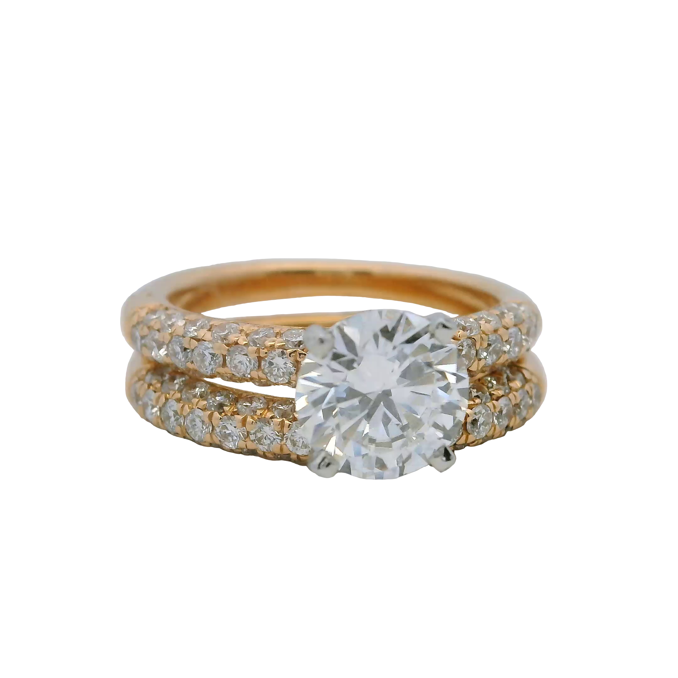 18K Gold 1.50 Carat Lab Set