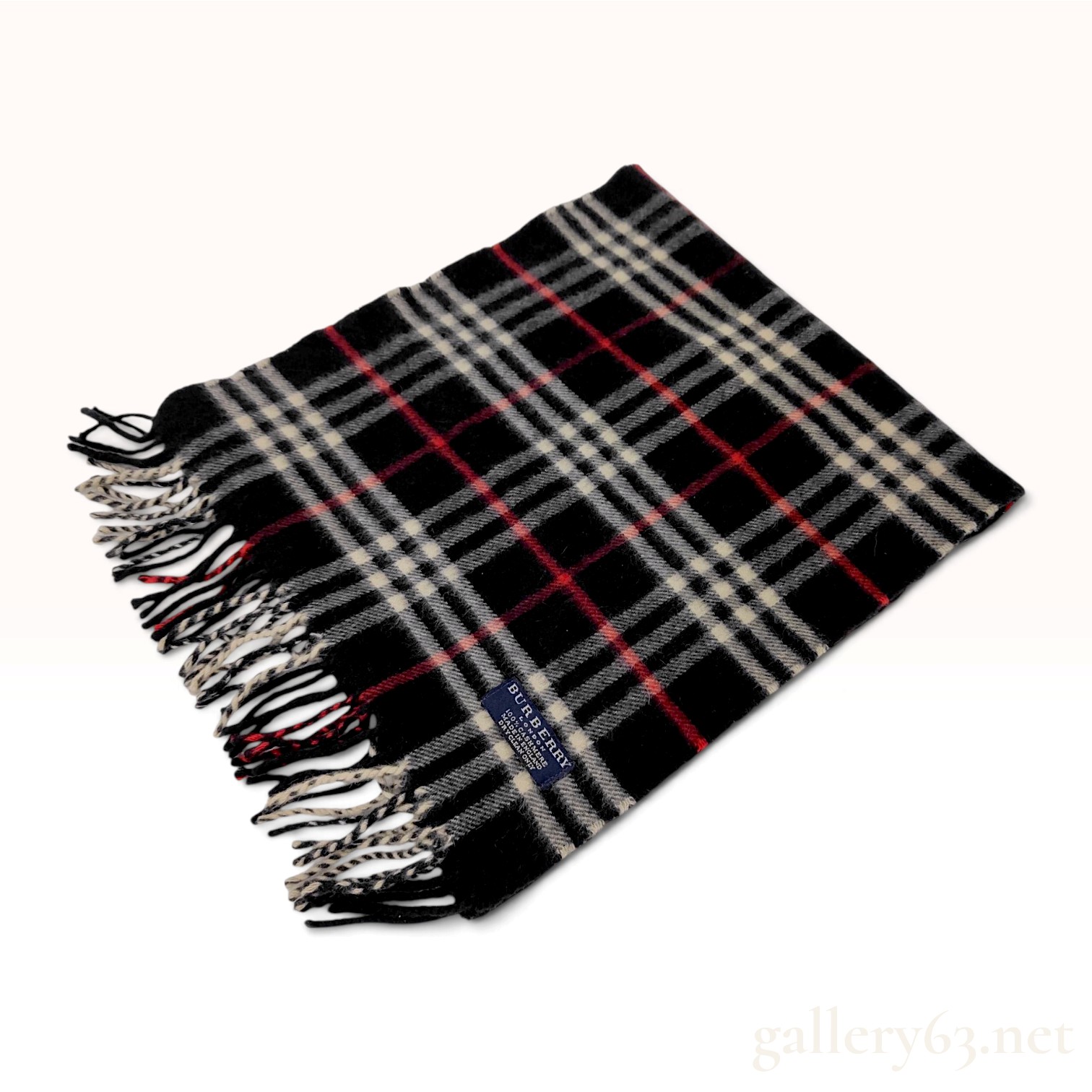Burberry London Black House Check 100% Cashmere Scarf