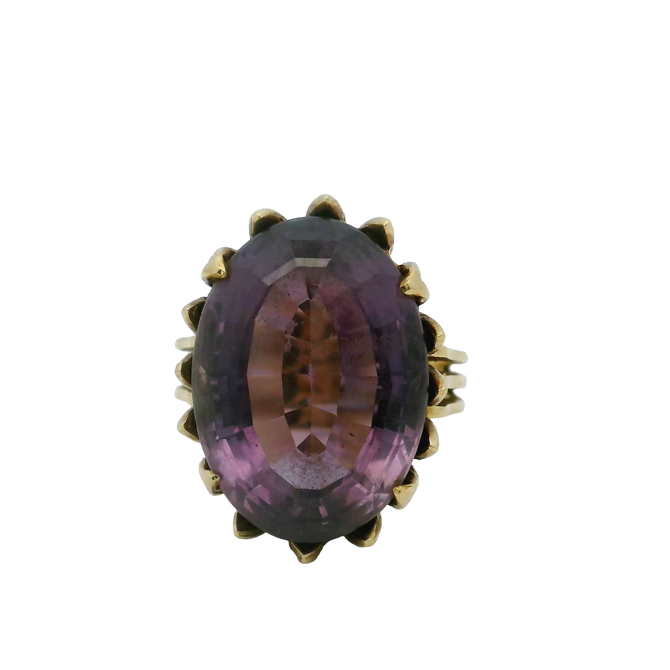 German 14K Gold Amethyst Ring
