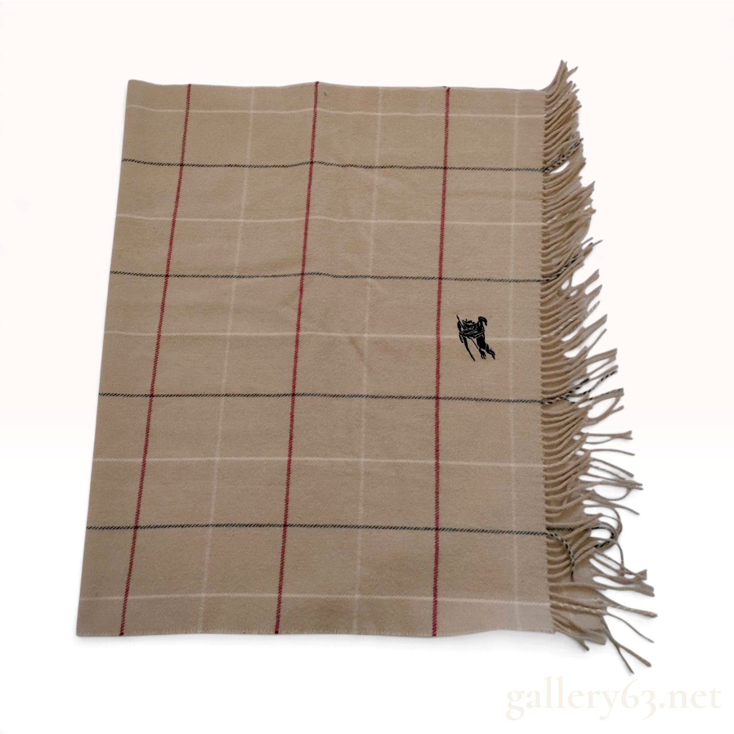 Burberry Nova Check Tan Wool Scarf