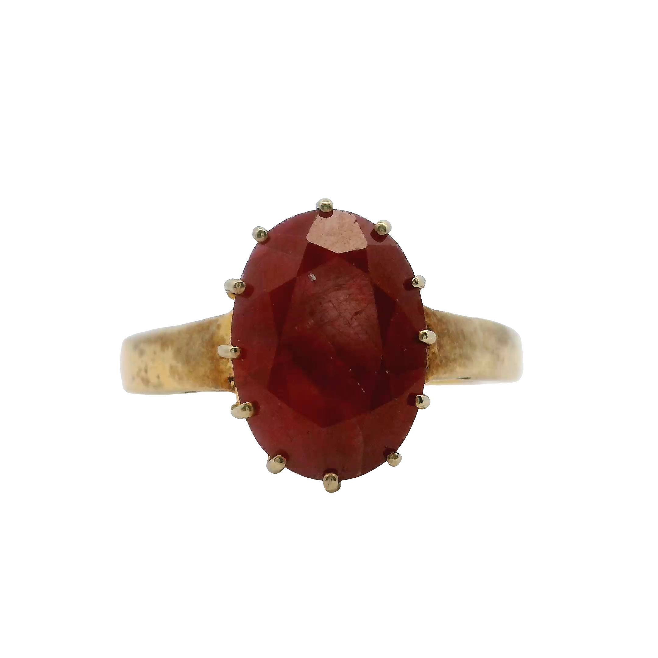 Gilt Silver & Ruby Ring