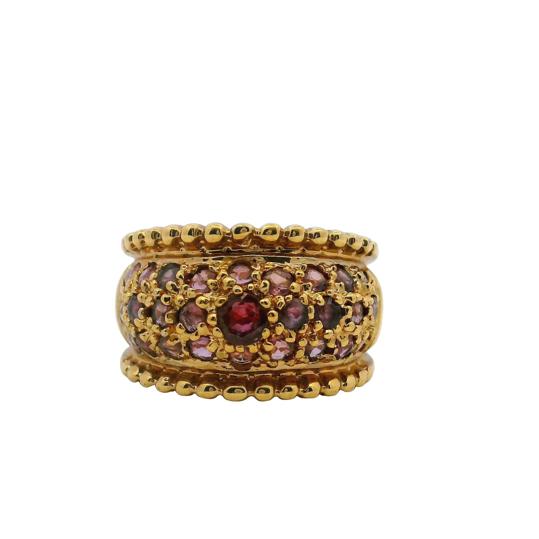 Gilt Silver Ruby Ring