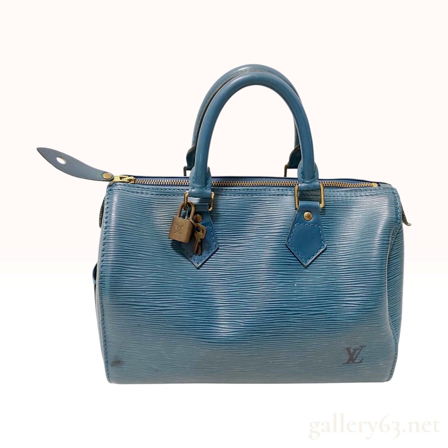 Vintage Louis Vuitton Speedy 25 Toledo Blue Epi Leather Satchel