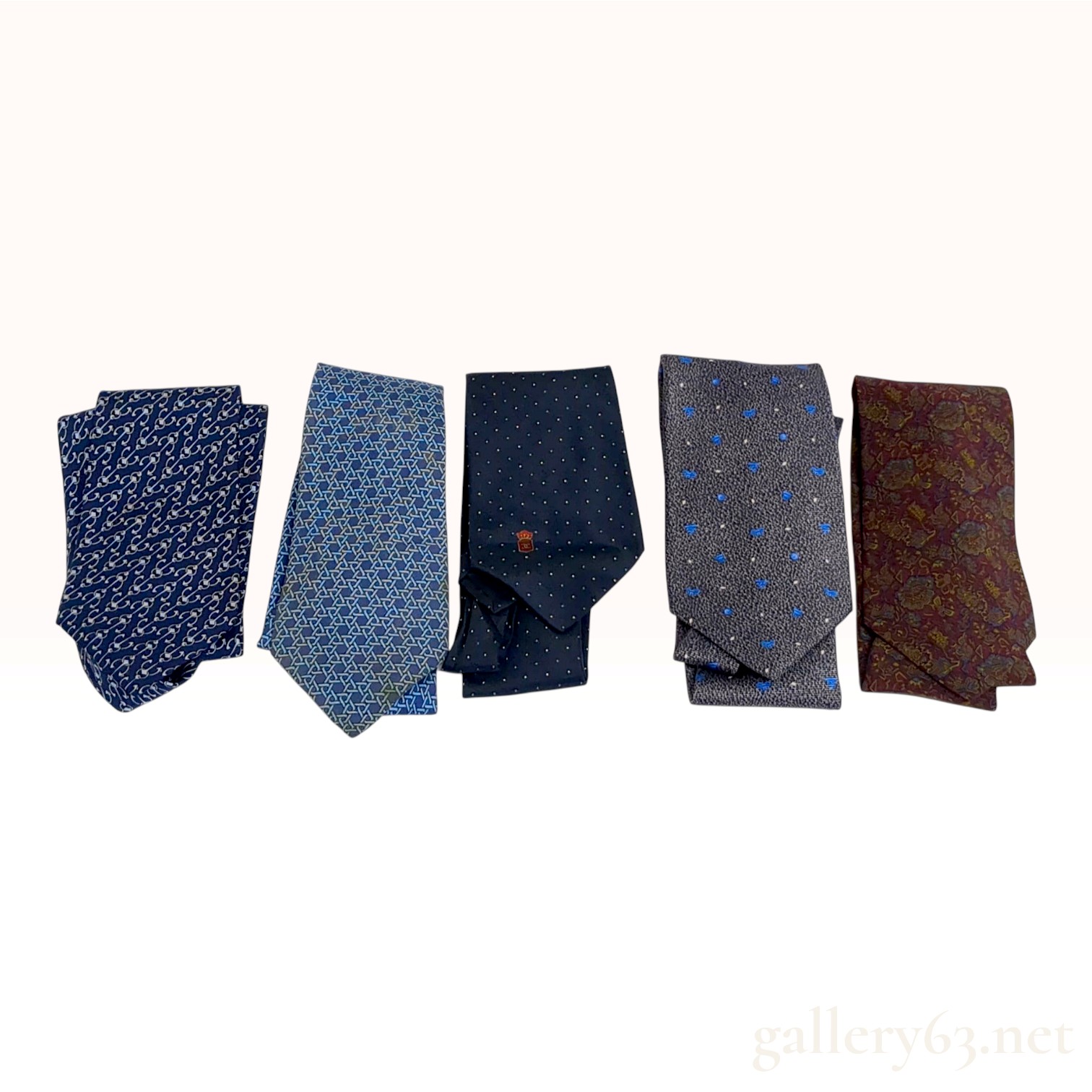 An Assortment of Hermes Chanel Bvlgari and Tiffany & Co. Silk Designer Ties