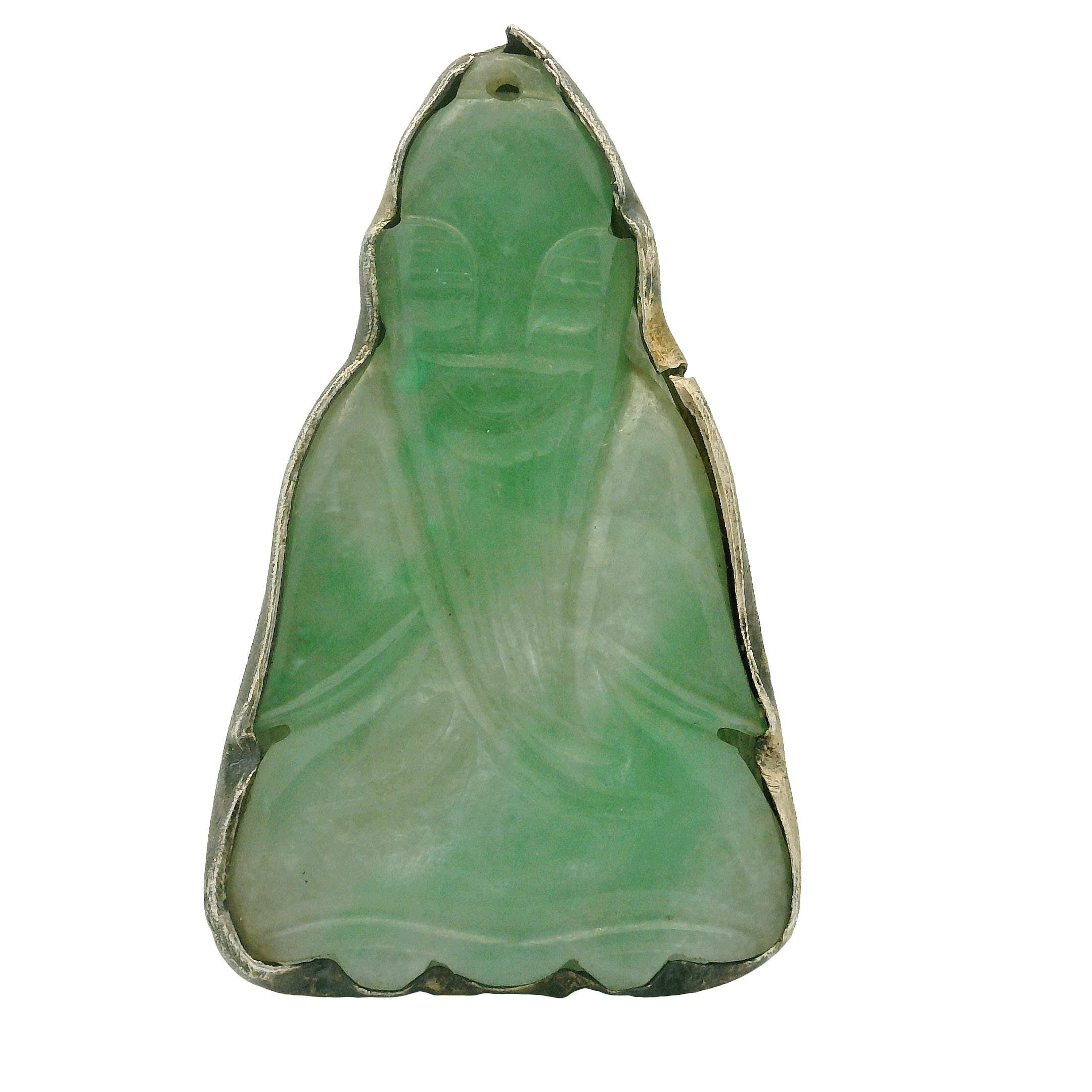 20 Carat Silver Mounted Jadeite Jade Elder