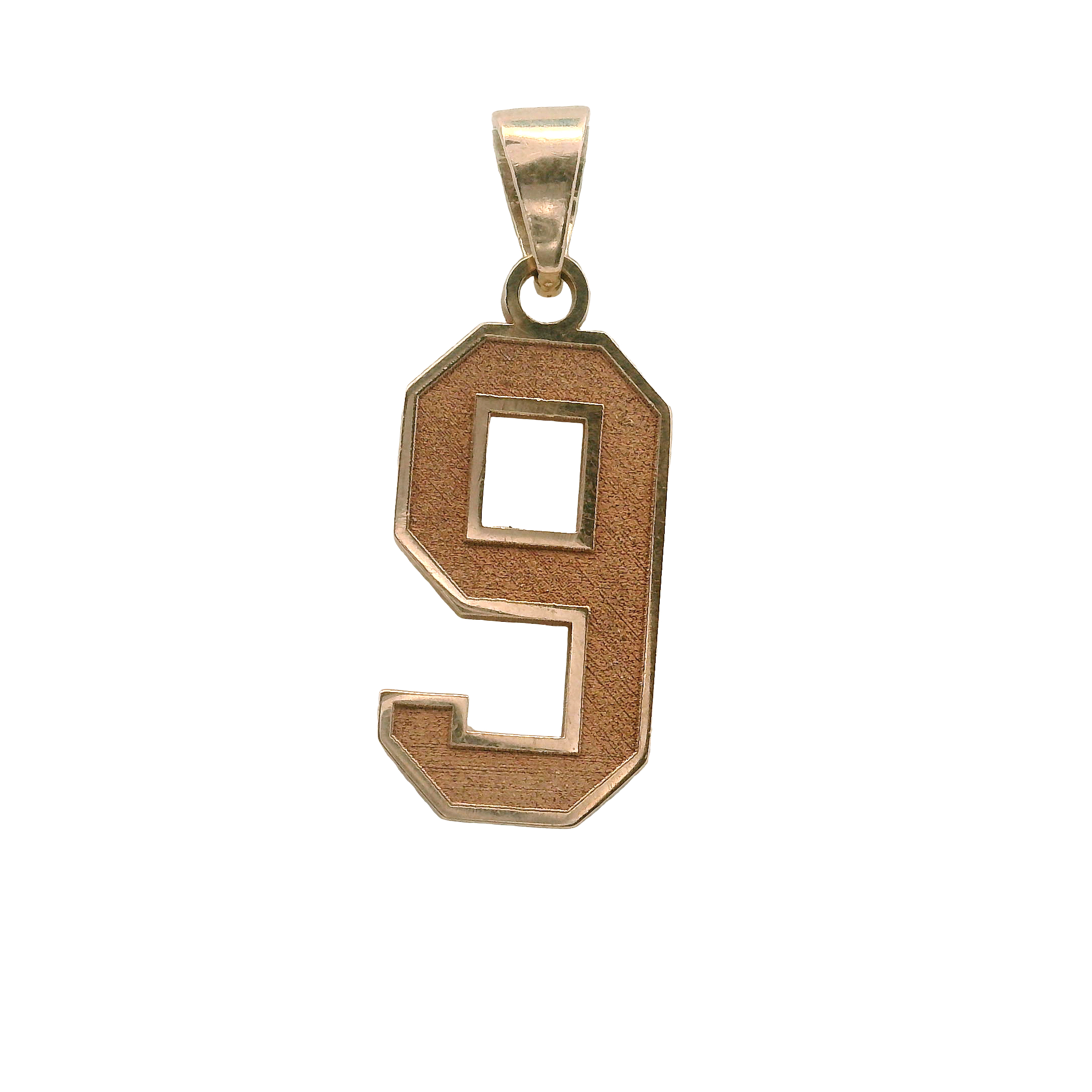 14K Rose Gold 9 Pendant