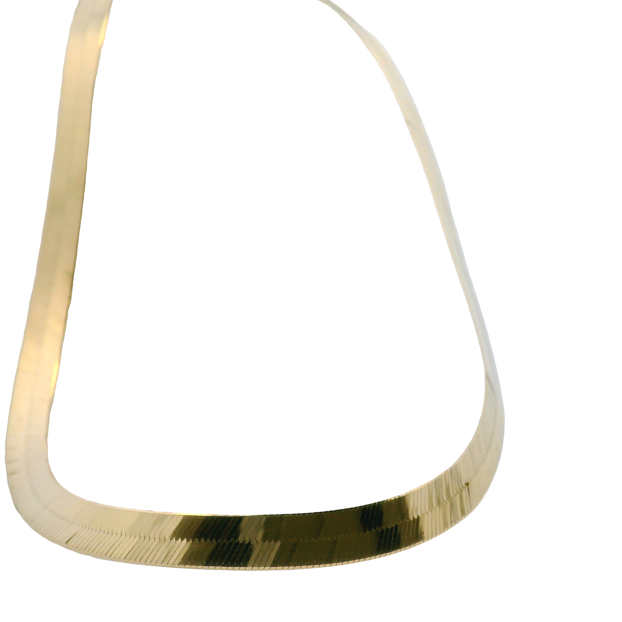 Italian 14K Yellow Gold Herringbone Necklace
