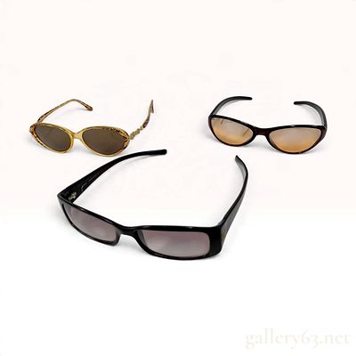 A Trio of Vintage Fendi and Designer Mixed Sunglasses. This assortment includes a pair of Fendi 