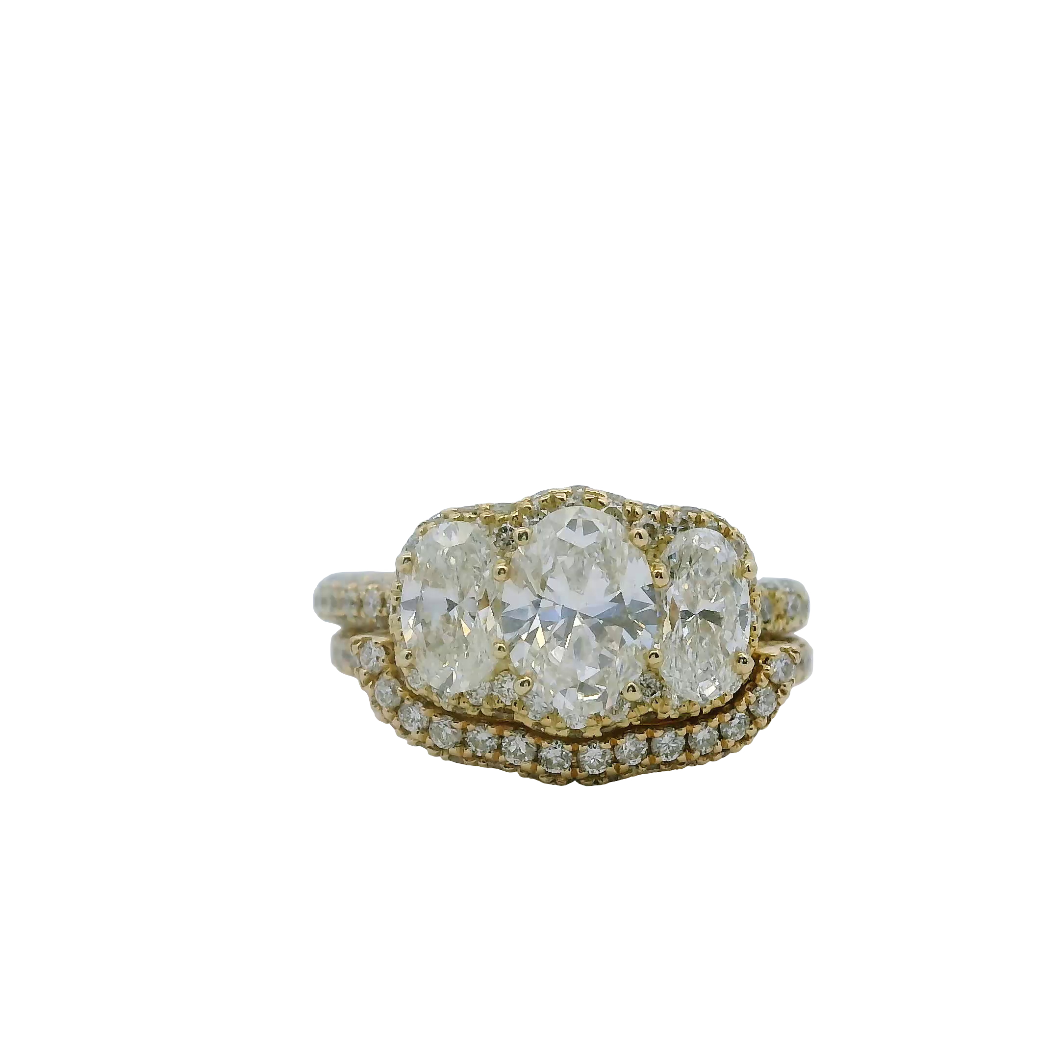 14K Yellow Gold Natural Diamond Ring