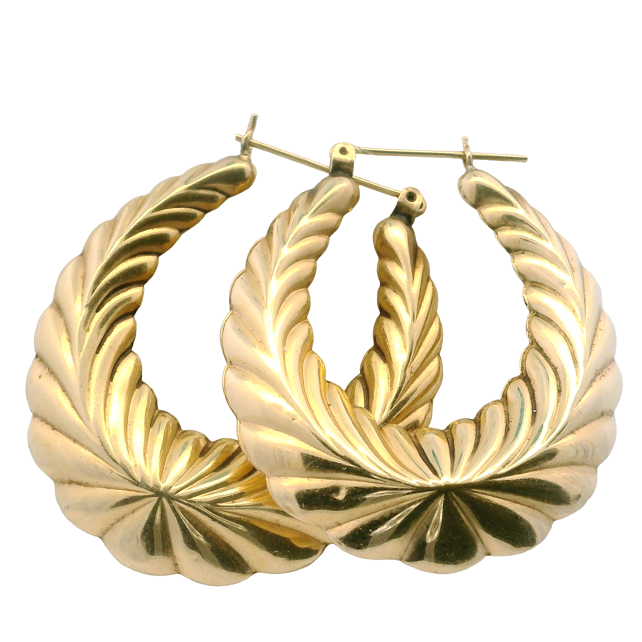 14K Yellow Gold Hoop Earrings