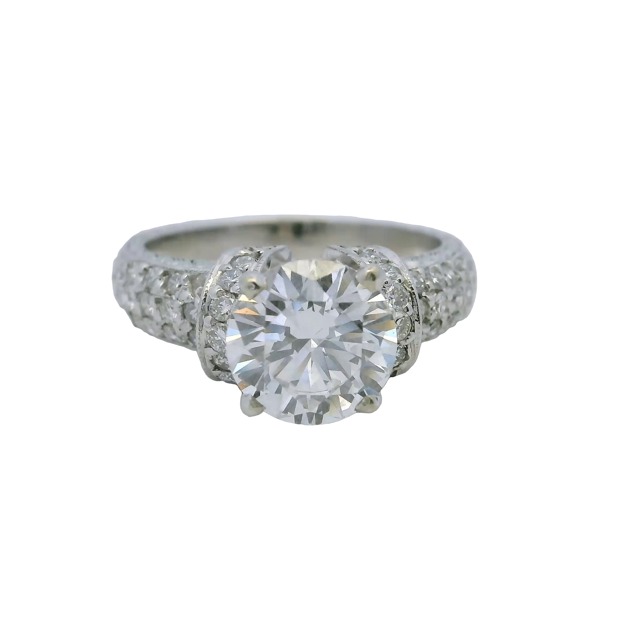 18K Gold 1.72 Carat VS1/D Lab Engagement Ring