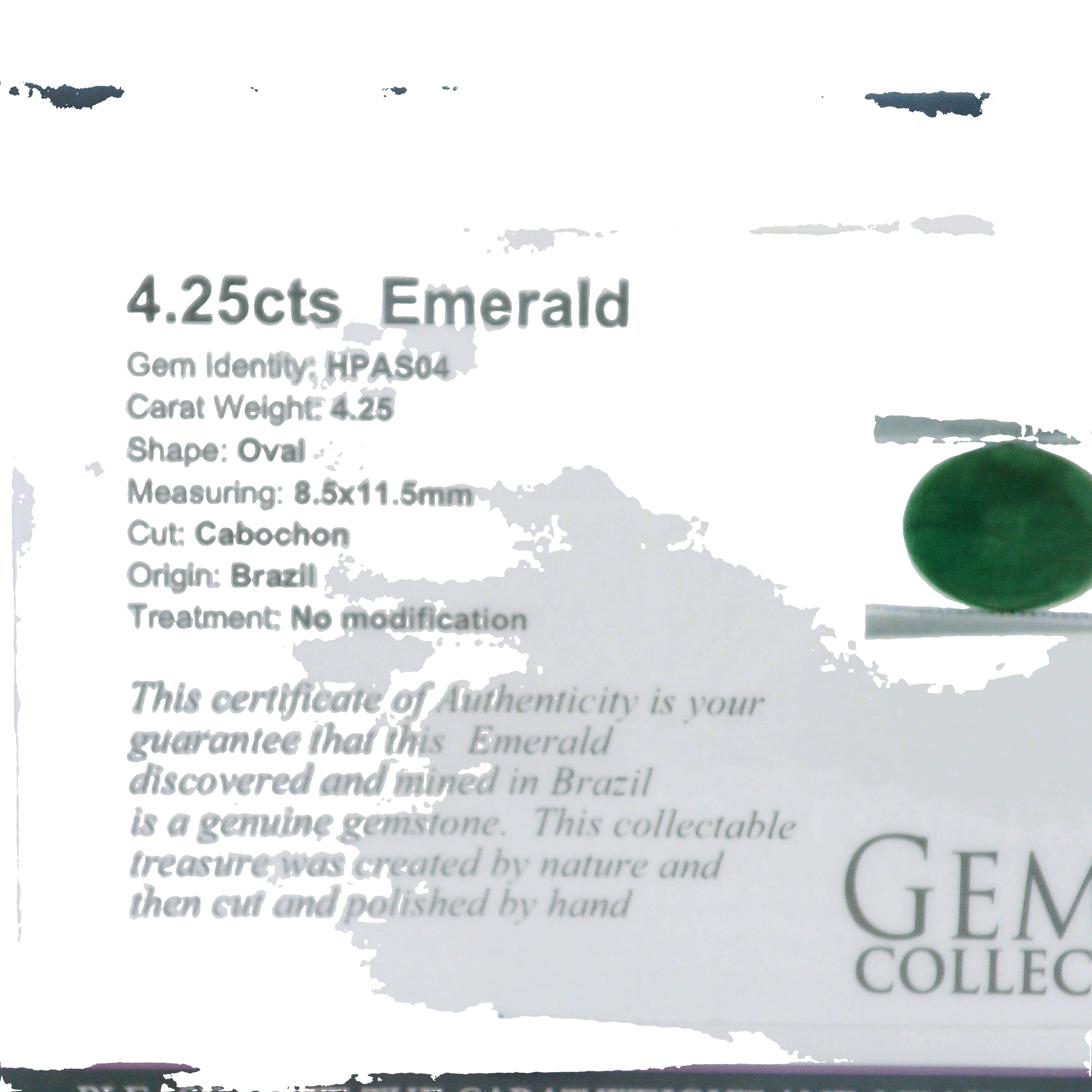 4.25 Carat Certified Loose Emerald