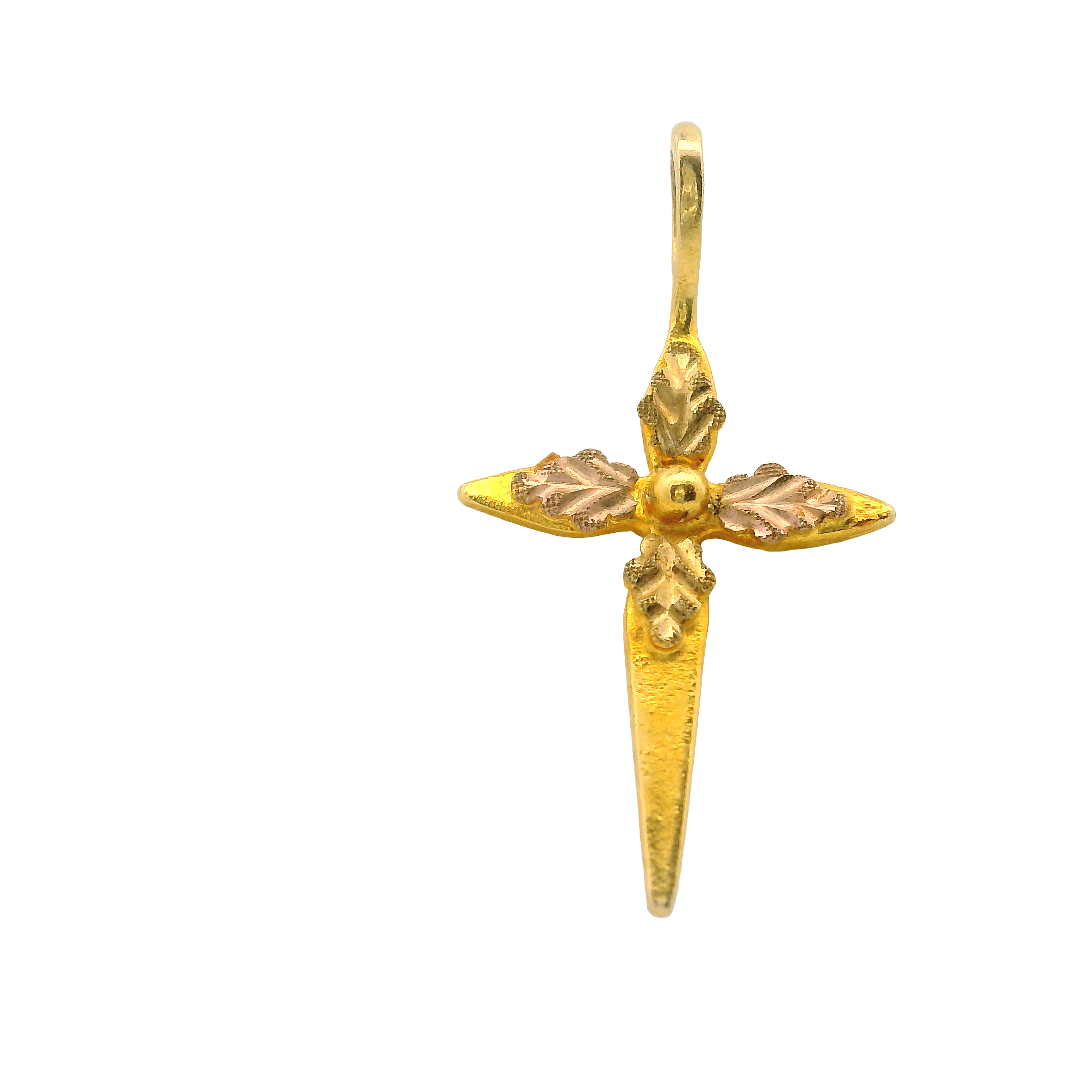 10K Tri-Tone Gold Cross
