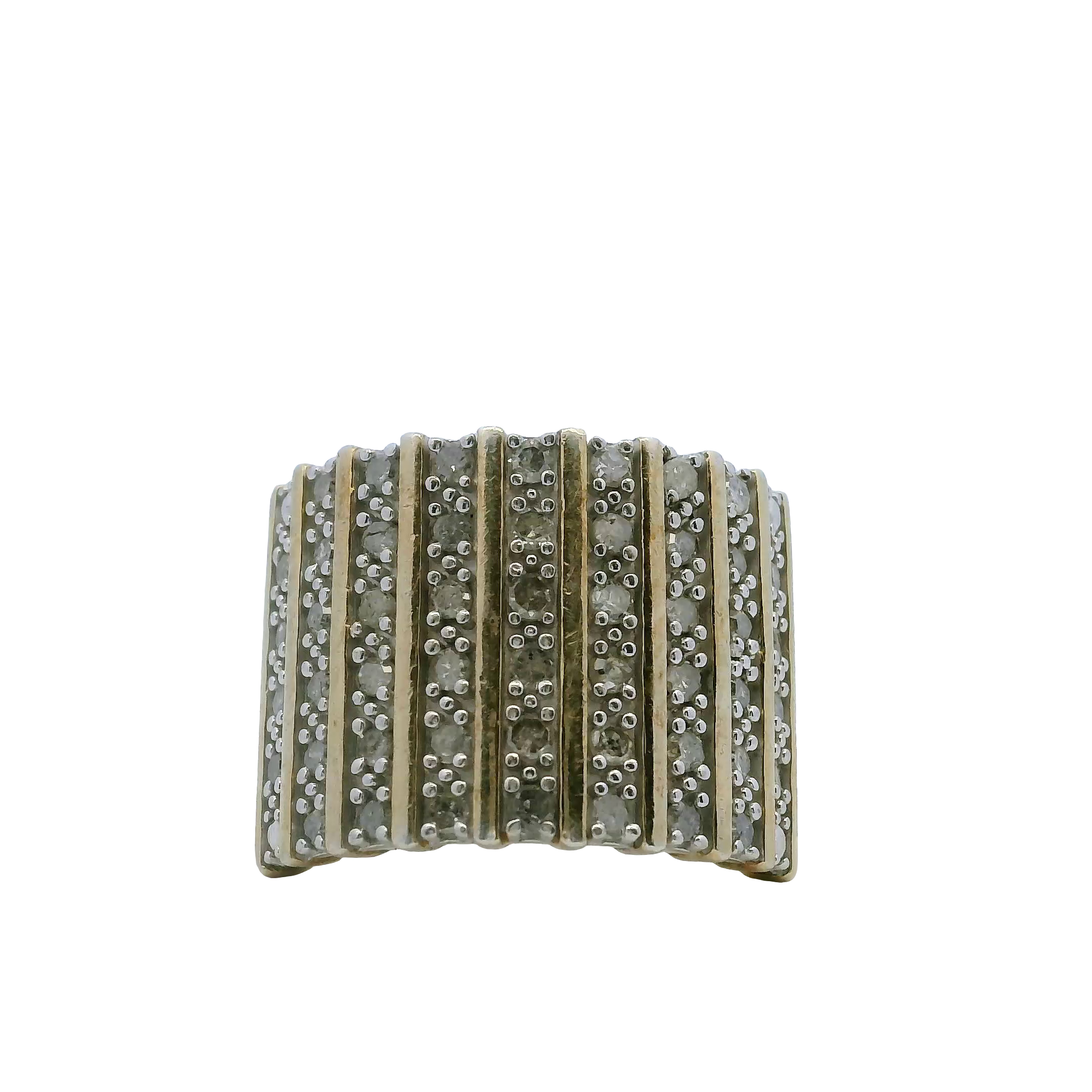 Gilt Silver Diamond Ring