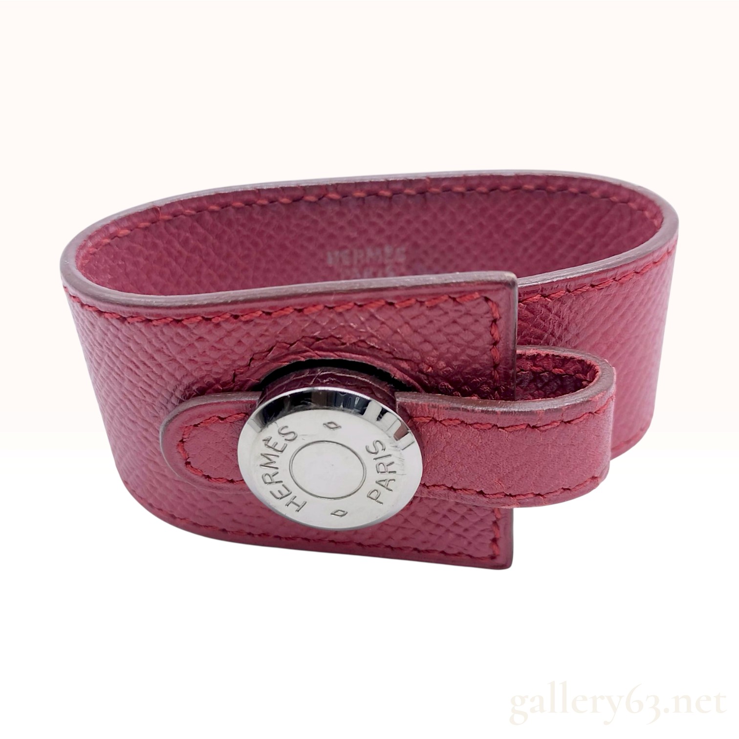 Hermes Kelly Dog Red Epsom Leather Bracelet