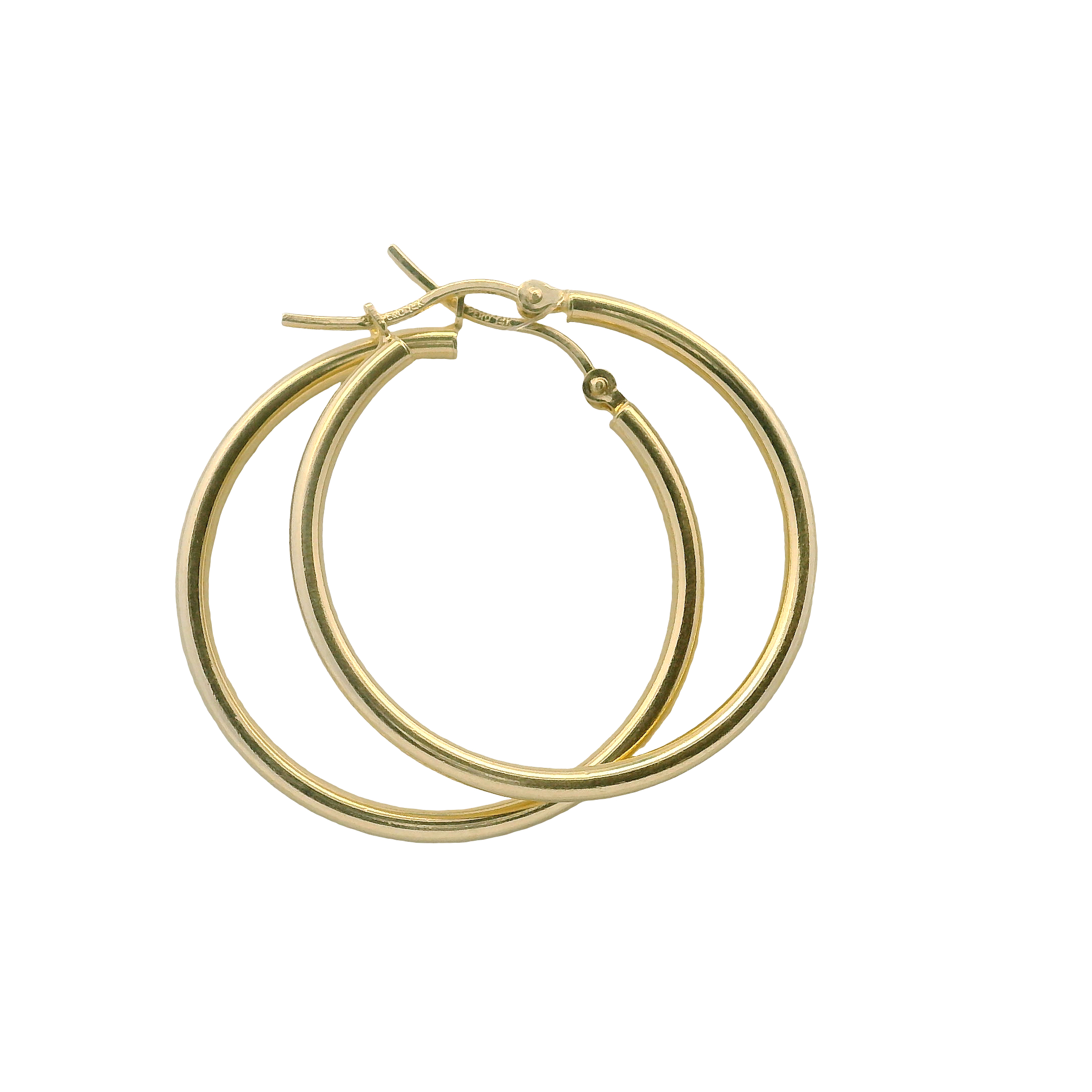 14K Yellow Gold Hoop Earrings