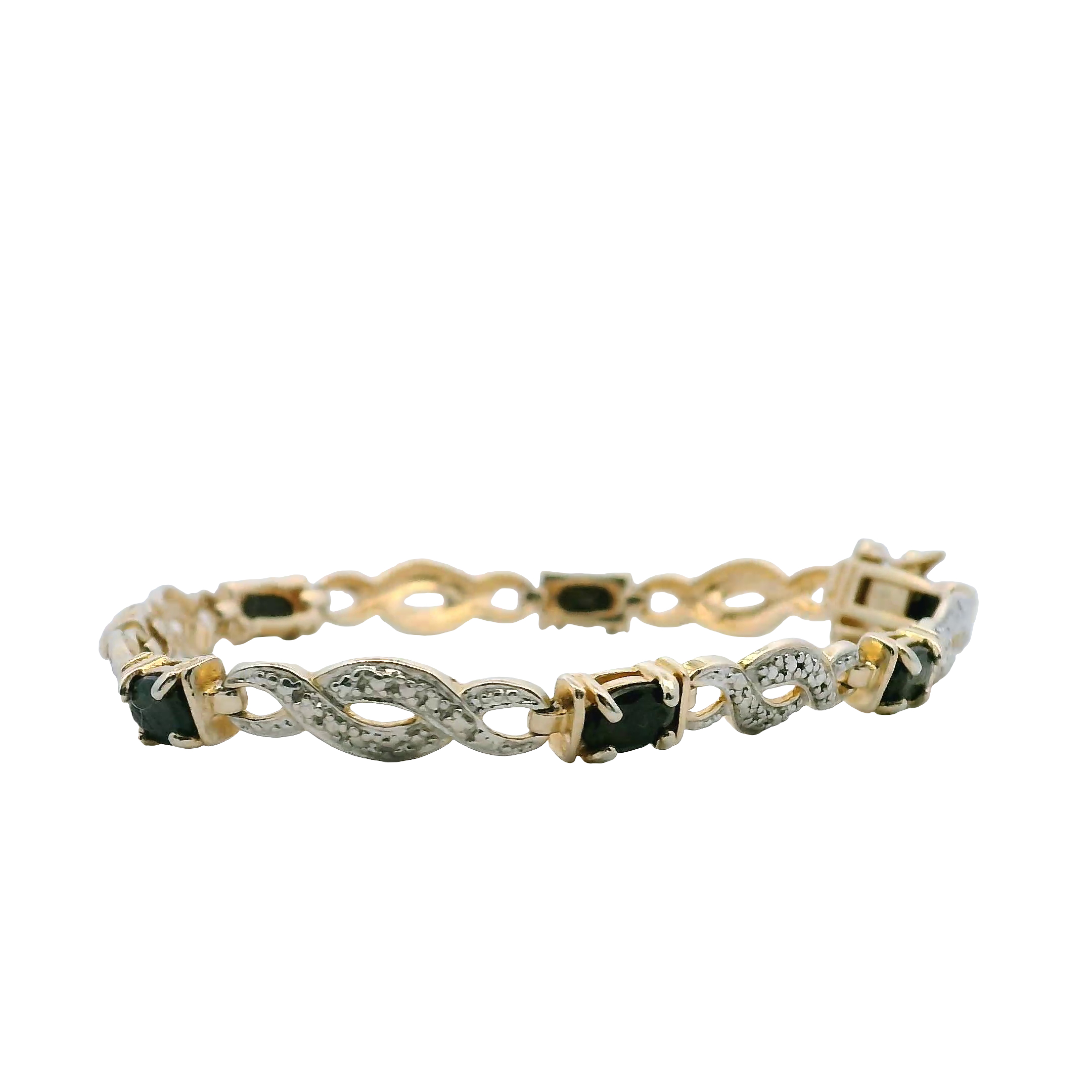 Ross Simmons Vermeil Diamond Sapphire Bracelet