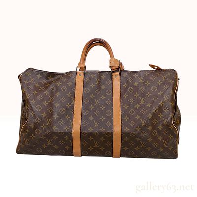 Vintage Louis Vuitton Keepall 55 Monogram Coated Canvas Travel Bag. Louis Vuitton Keepall 55 