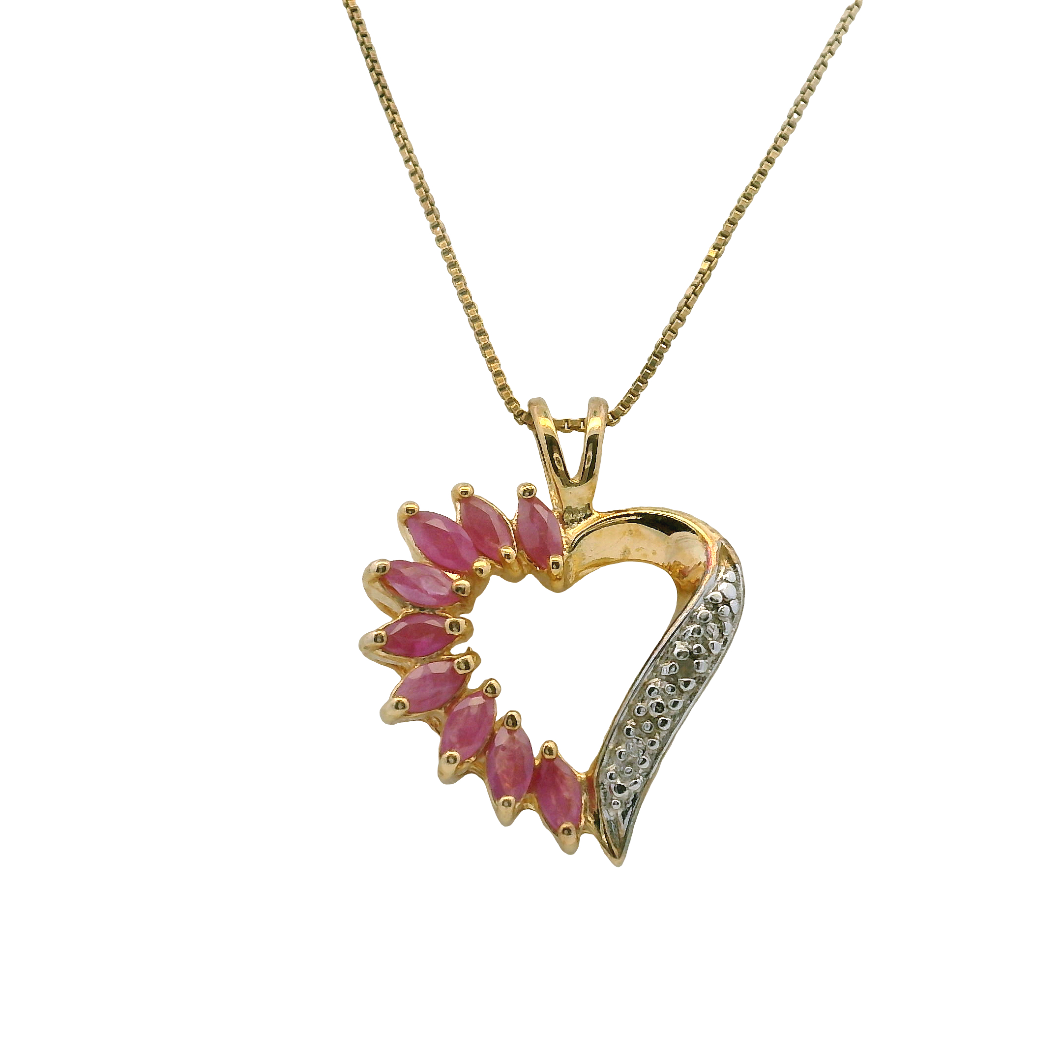 Vermeil Ruby & Diamond Necklace