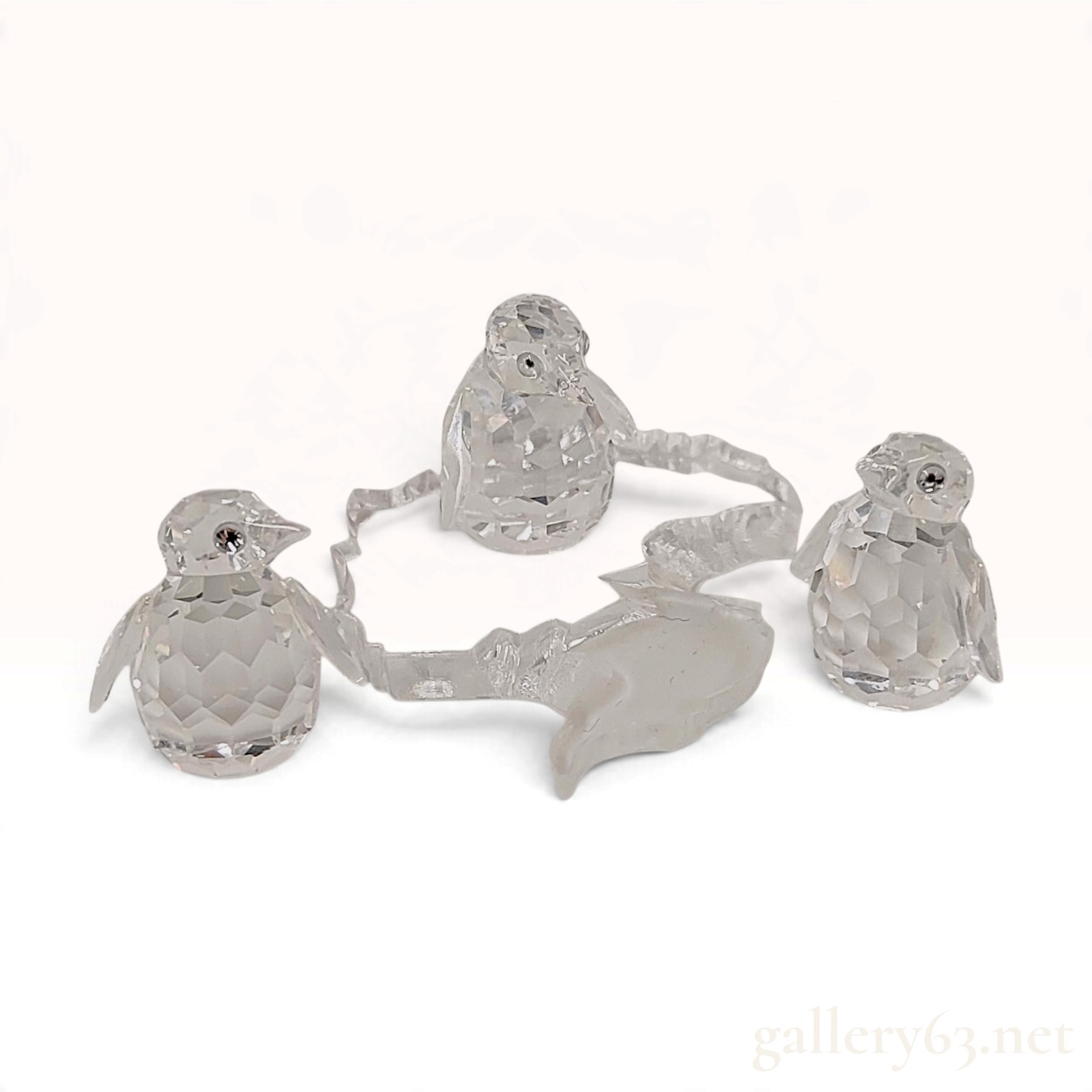 Swarovski Silver Crystal Baby Penguins Antarctica Set of 3