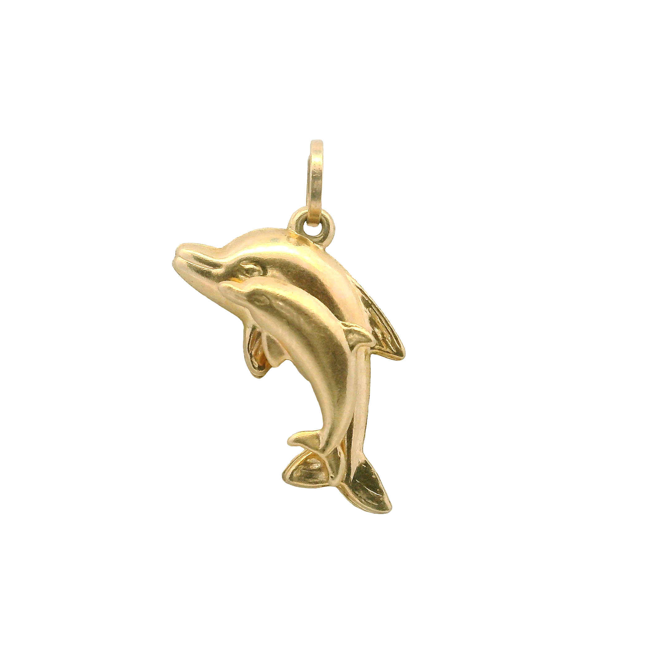 14K Gold Dolphin Pendant