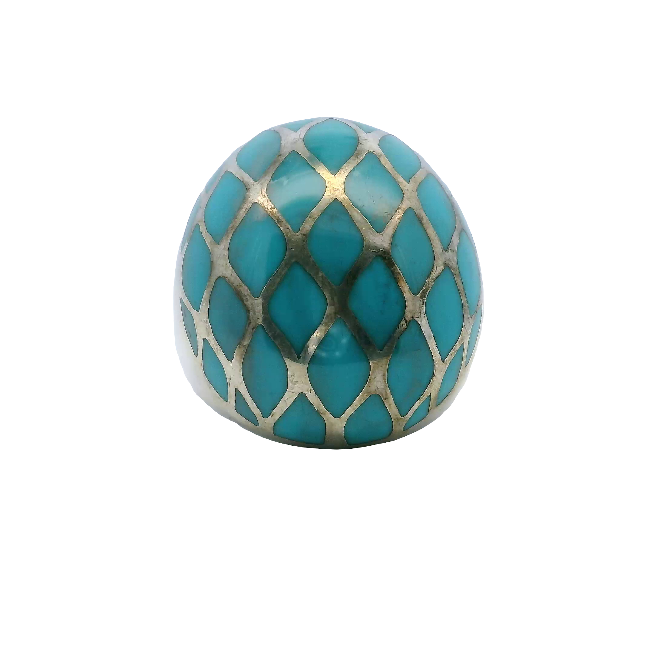 Sterling Silver Blue Enamel Ring