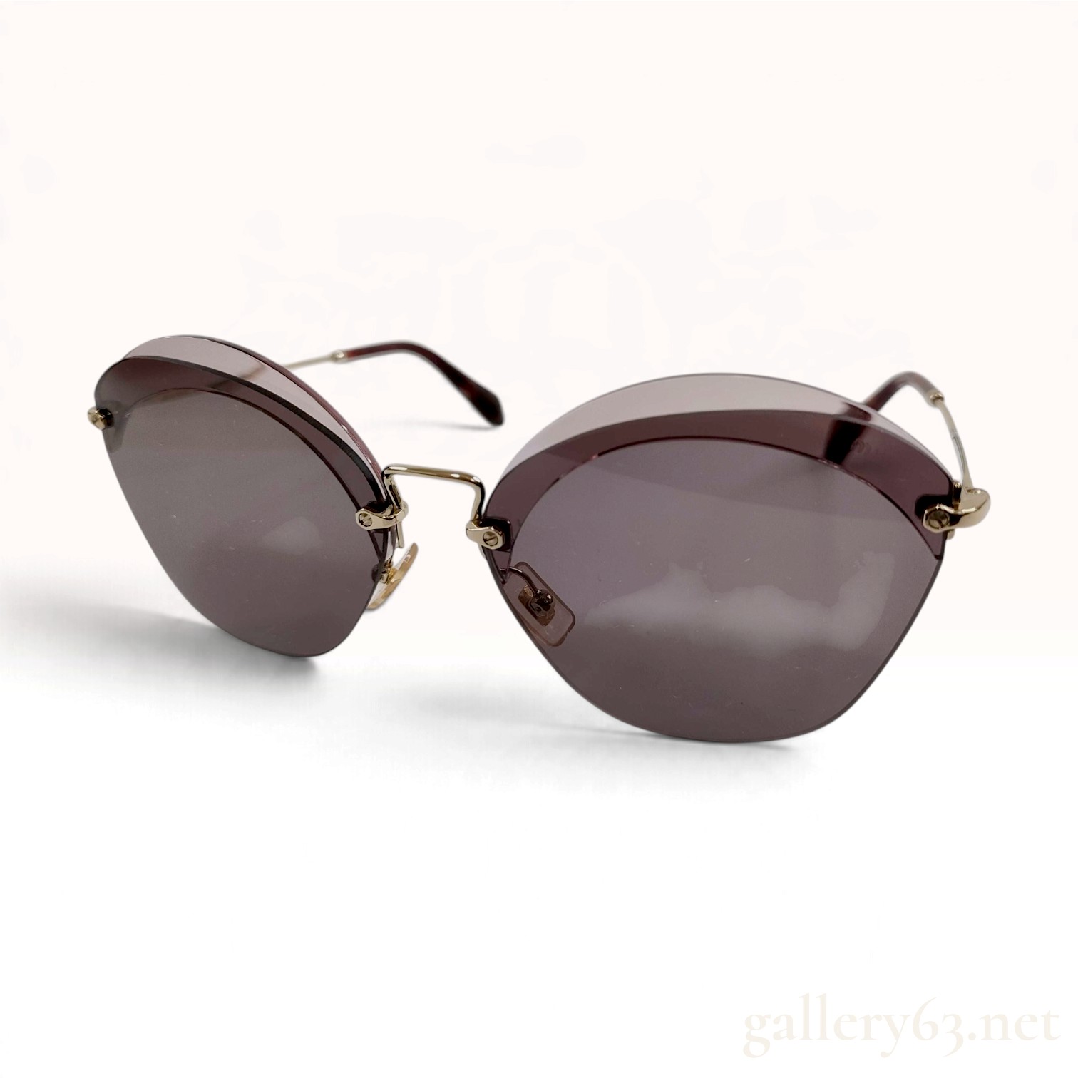 Miu Miu SMU 53S Mauve Shield Sunglasses with Velvet Case