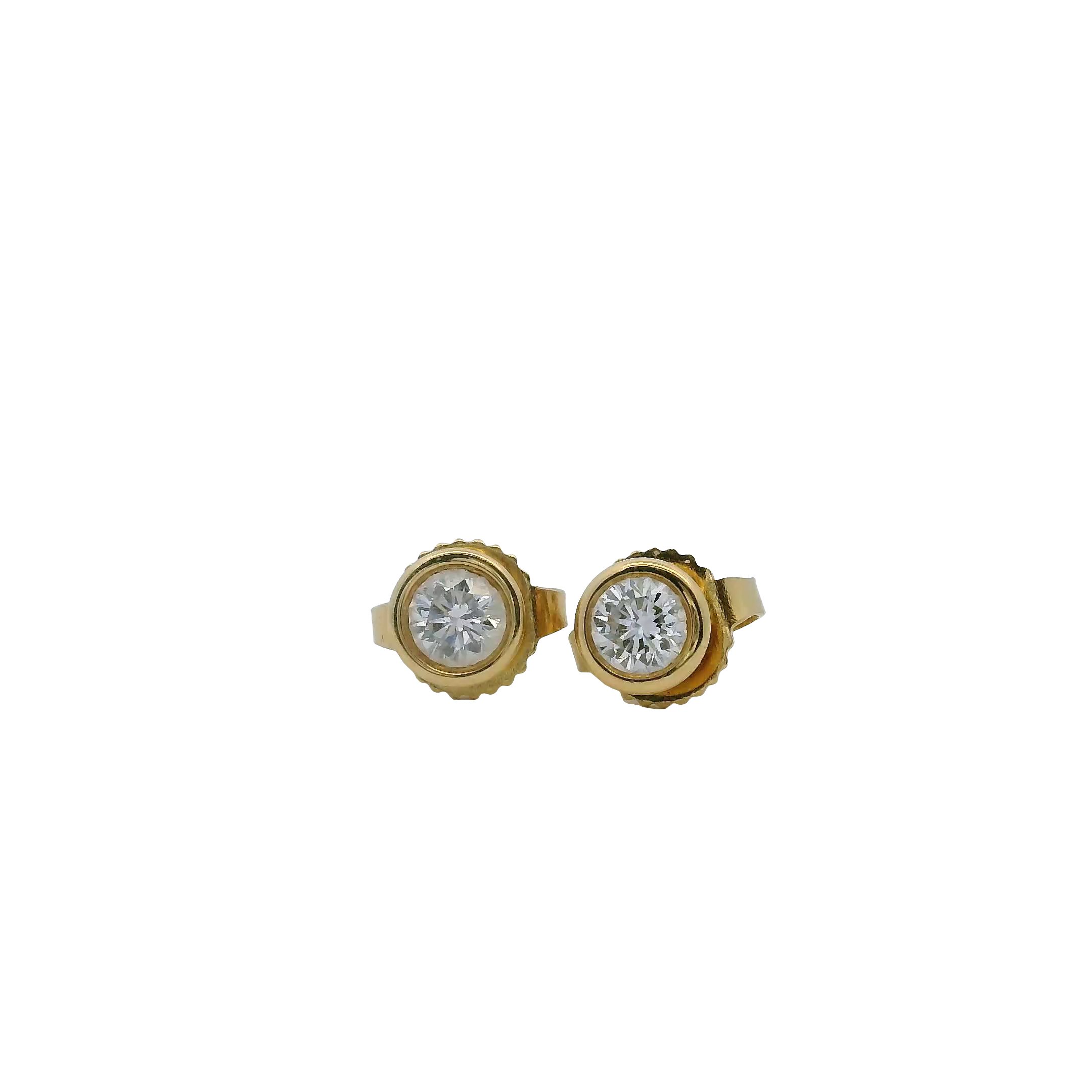 Elsa Peretti Tiffany & Co. 18K Yellow Gold Diamond Studs