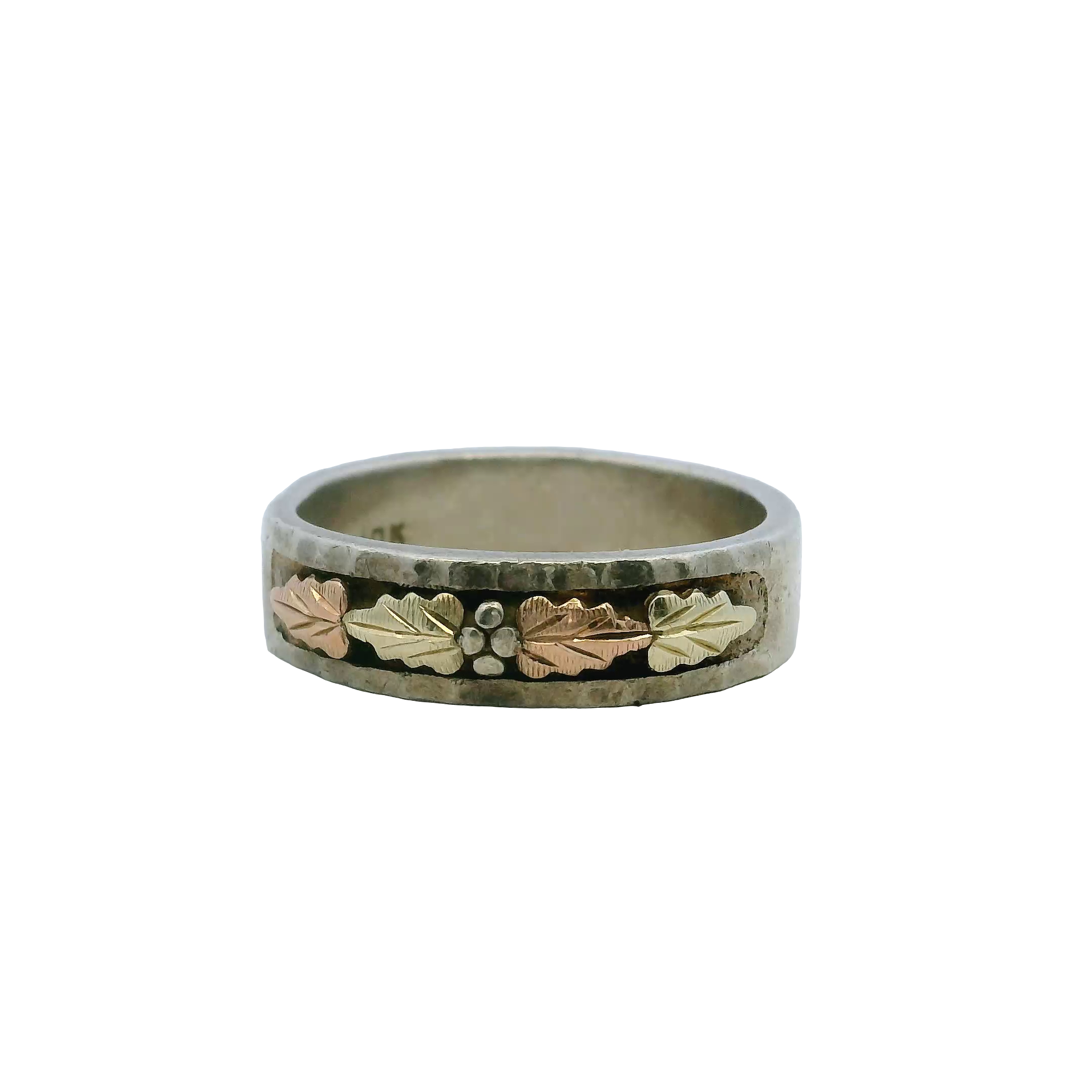 Tri-Tone Sterling/10K Gold Black Hills Ring