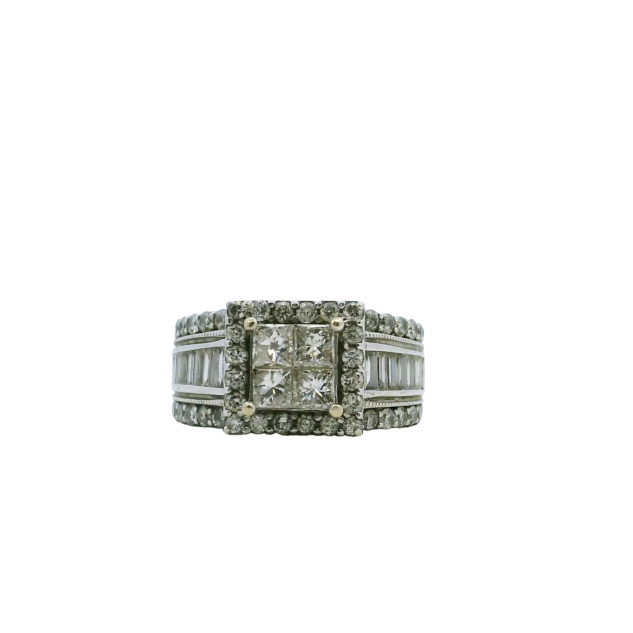 14K White Gold Diamond Engagement Ring