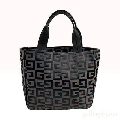 Givenchy Maroquinerie Monogram Brown Canvas Top Handle Bag. This Givenchy top handle tote is 