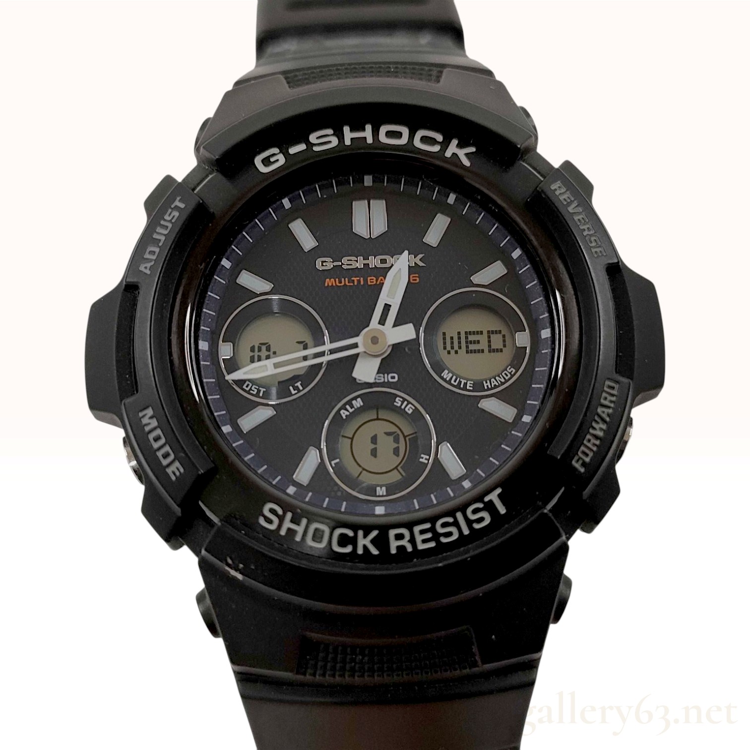 Casio G-Shock AWG-M100SB Black Resin Analog-Digital Watch with Box and Papers