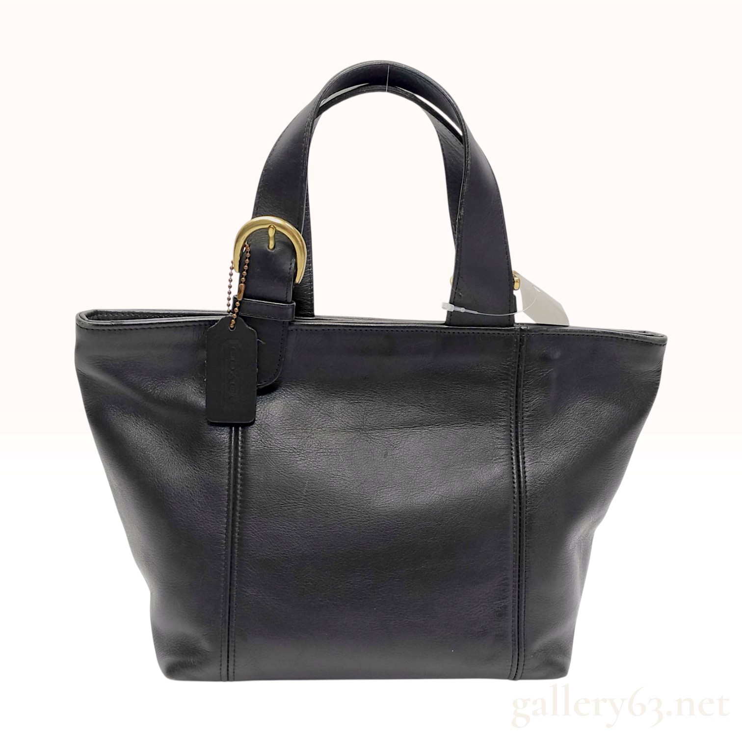 Vintage Coach Waverly Black Leather Tote