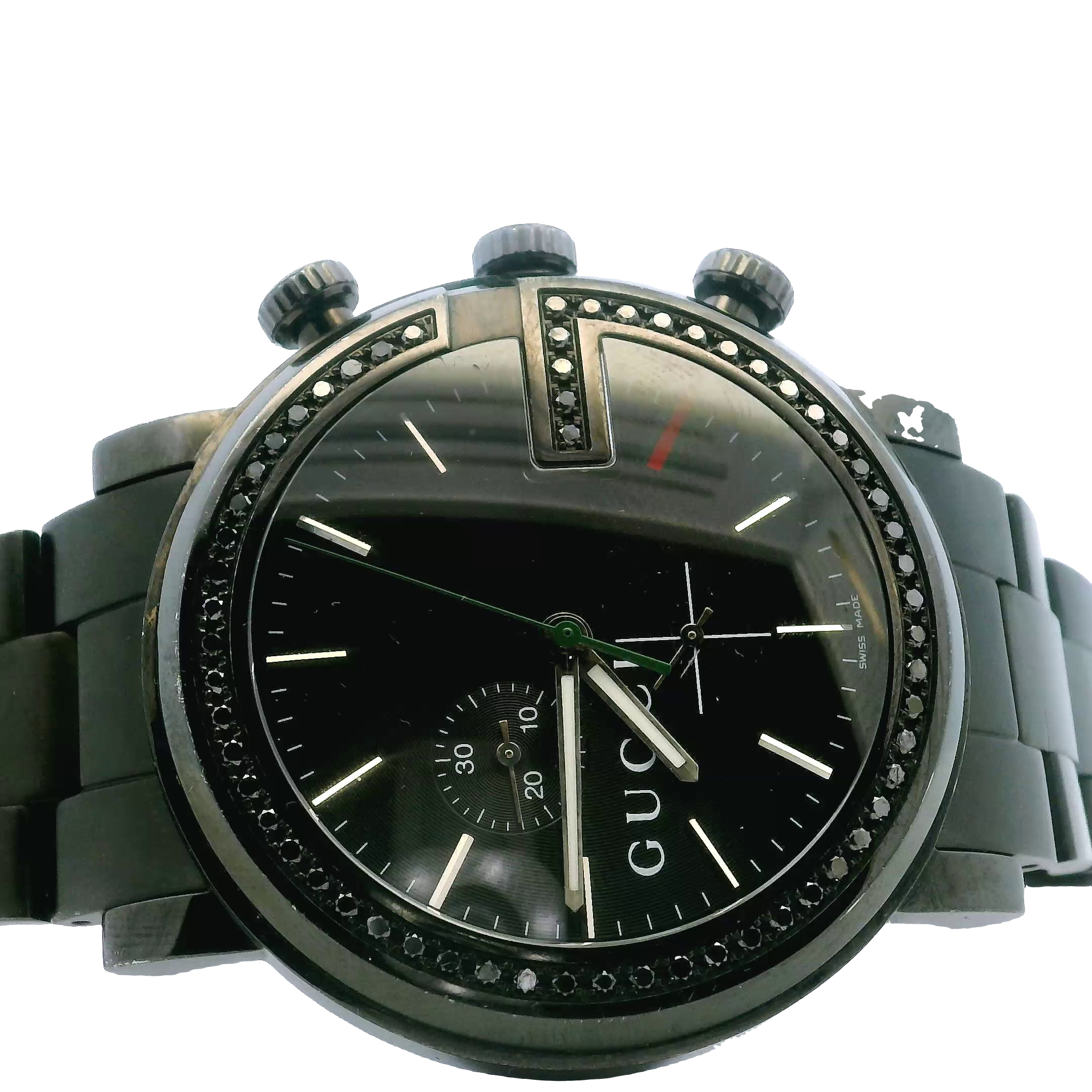 Gucci Black Diamond Chronograph Watch