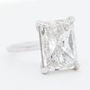 14KWG 10.01 ct H VS1 LG Radiant Diamond Solitaire Ring — IGI Certified. Type of Jewelry: Image - 2