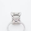 14KWG 10.01 ct H VS1 LG Radiant Diamond Solitaire Ring — IGI Certified. Type of Jewelry: Image - 4