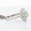 Platinum 1.77ct Chrysoberyl Catseye & 0.83ctw Diamond Halo Ring, 8. Platinum 900 ring 1.77ct Image - 3
