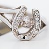 Platinum 950 0.45ctw Natural Diamond Horseshoe Ring, 9. Platinum 950 horseshoe ring 
0.45ctw Image - 1