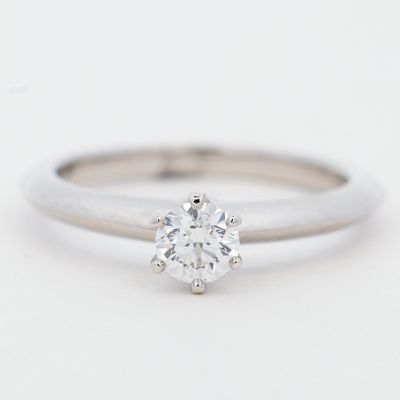 Tiffany & Company Platinum .34ct VS1-G Diamond Solitaire Ring, 6. Tiffany & Co. Platinum 950