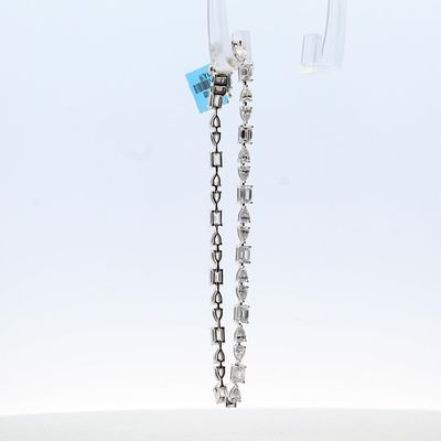 14K WG 9.00ctw F-VS Diamond Bracelet Lab. 14K white gold bracelet with 9.00ctw of F color VS 