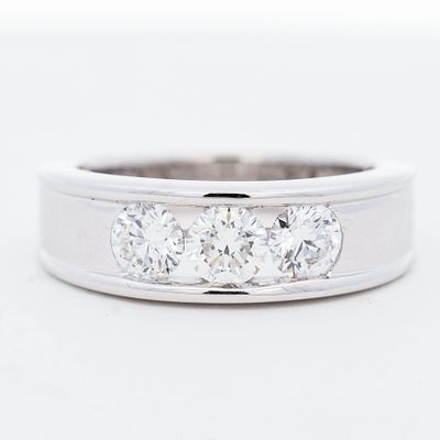 14KWG Vera Wang 1.50ctw Lab Grown Diamond Band, 9.75. Type of Jewelry: Contemporary channel-set 