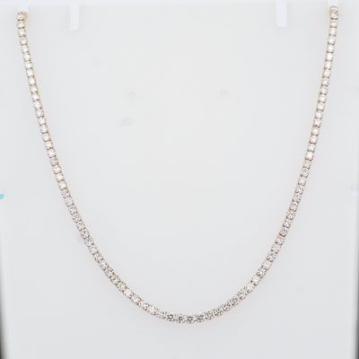 14KYG 9.00ctw Lab Grown Diamond Tennis Necklace 6.8 grams 18" length Stunning 