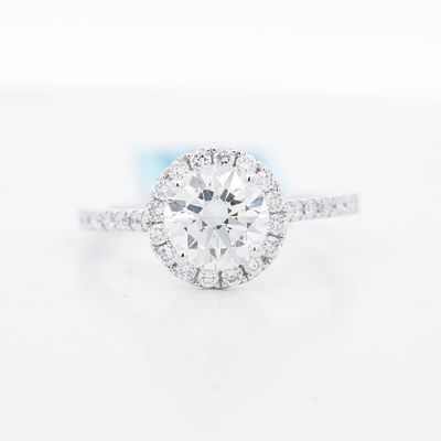 14KWG 2.00ctw/1.38ctr Round Brilliant Diamond Engagement Ring, 7. 14K White Gold Ring 1.38ct 