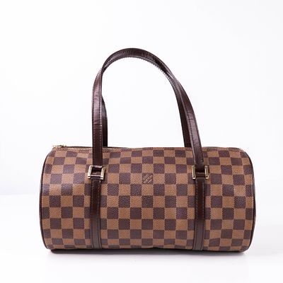 LOUIS VUITTON Damier Ebene Papillon 30 Handbag w/ Baby Pouch. Louis Vuitton Papillon handbag