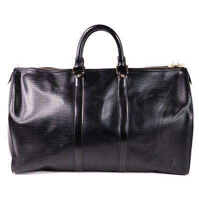 Louis Vuitton Epi Keepall 45 in Noir Leather (M59152). Authentic Louis Vuitton Epi Keepall 45 in 